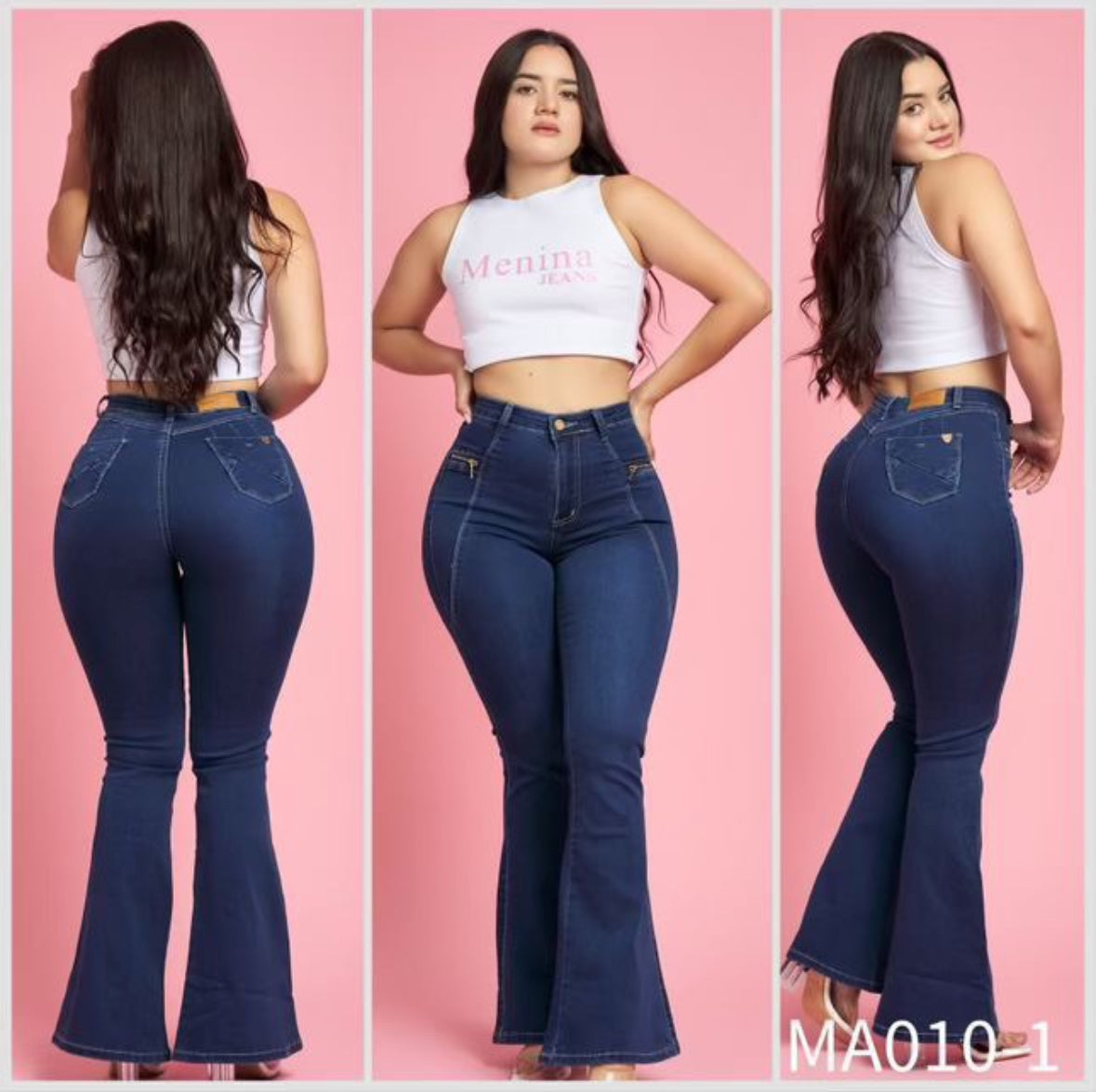 JEANS FLARE VAQUERA AZUL