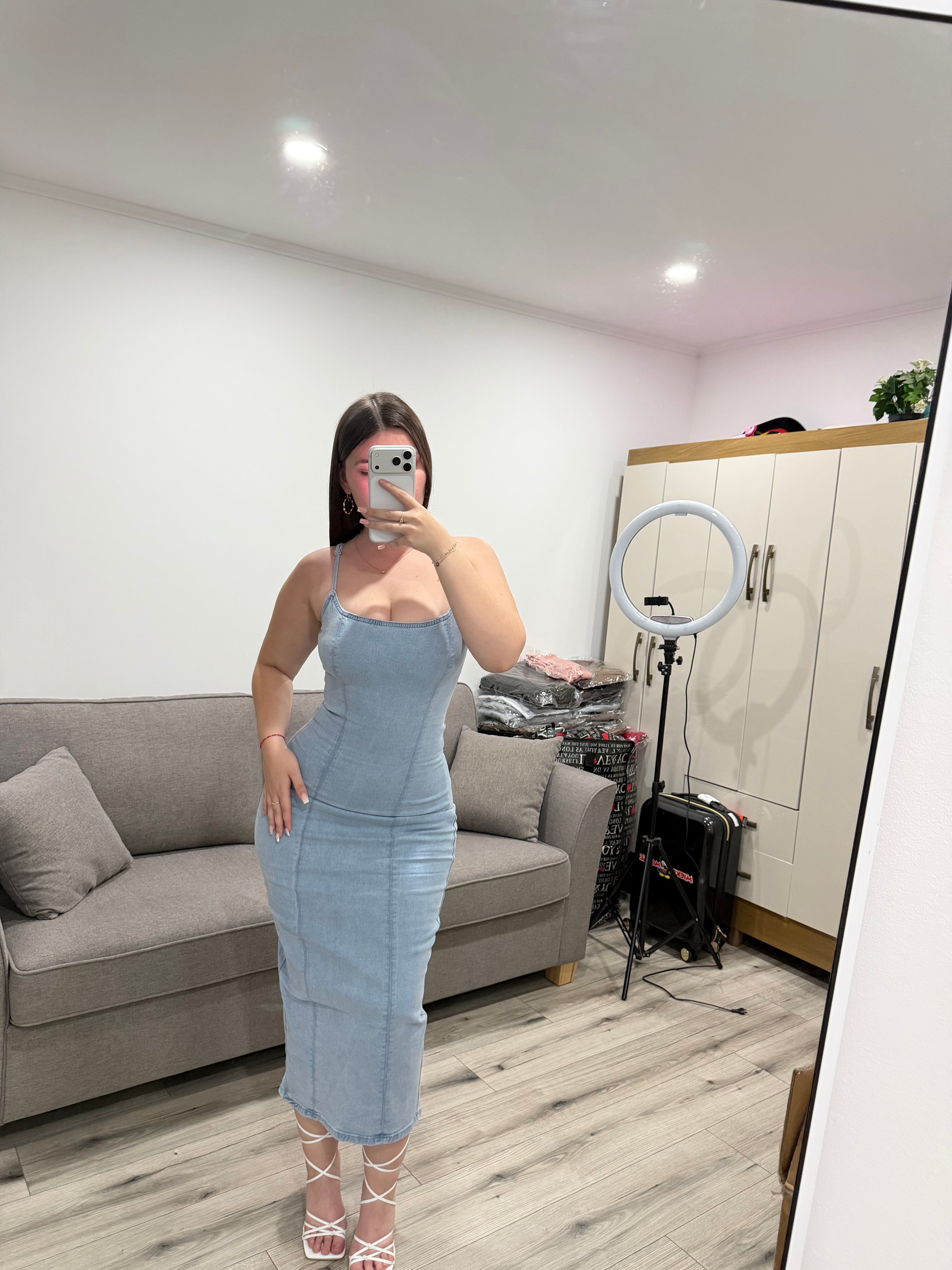 VESTIDO DENIM CELESTE